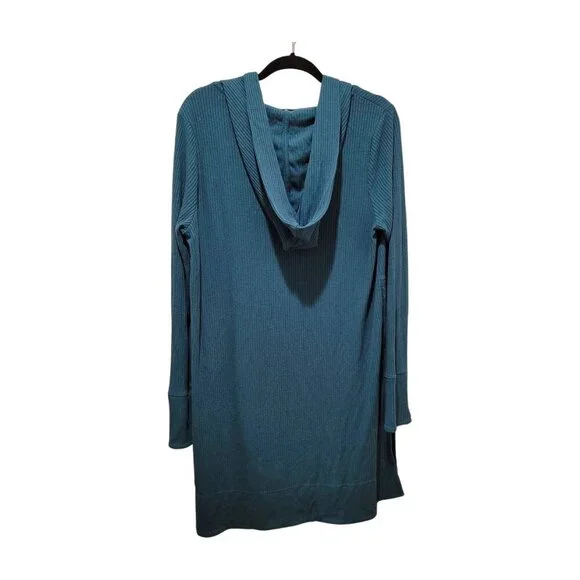 Athleta Harmony Wrap Hooded Open Front Cardigan Size Small Borealis Green M Med - Picture 3 of 7
